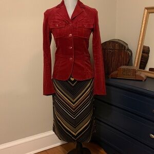 Liquid Rich Red Corduroy Jacket